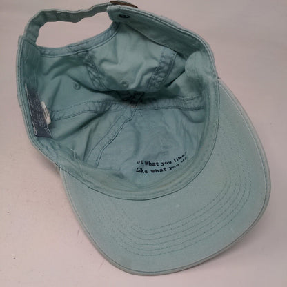 Life is Good Flip Flop Slideback Hat Blue One Size Adjustable Embroidered Cotton