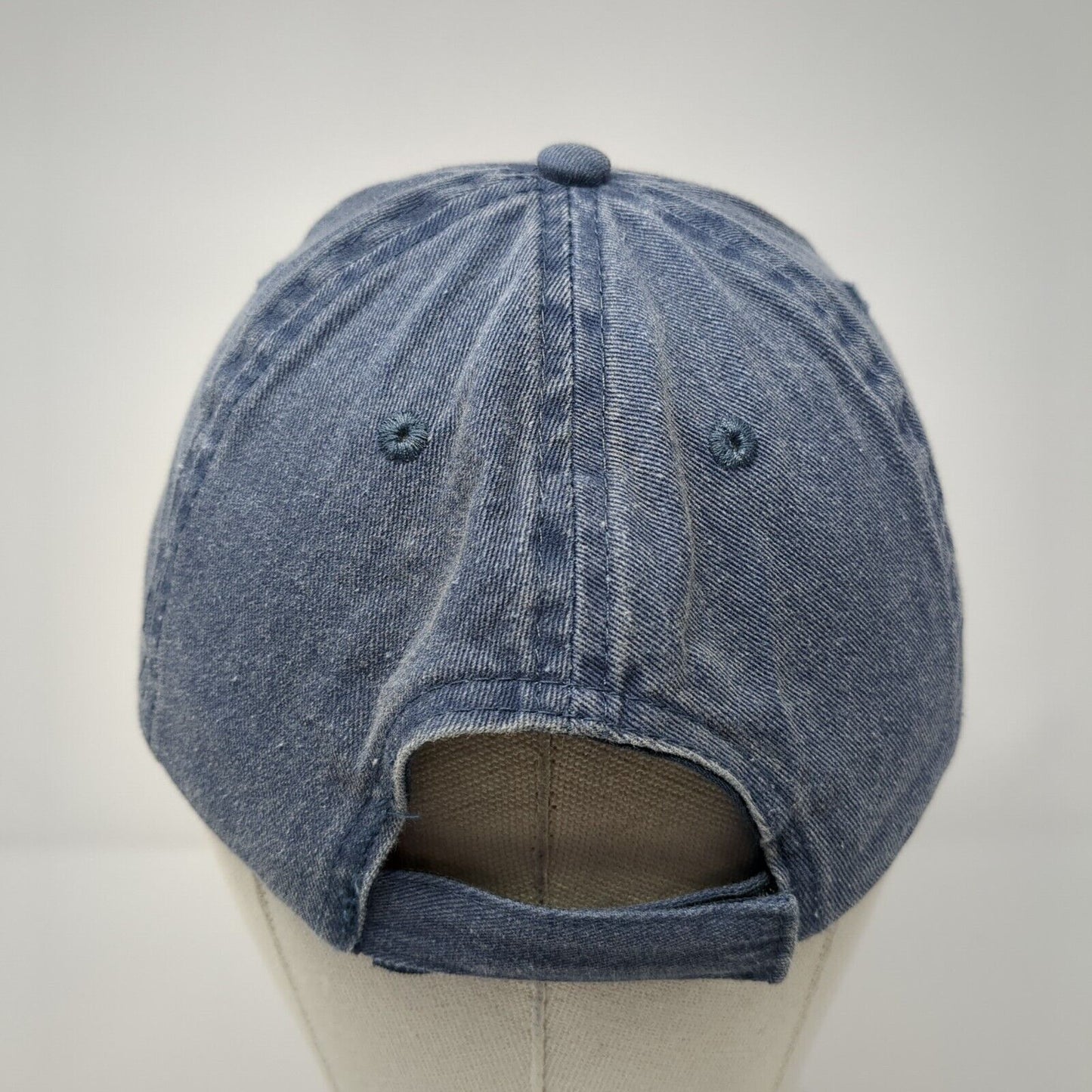 Unbranded Strapback Hat Blue Dark Denim One Size Adjustable Blank