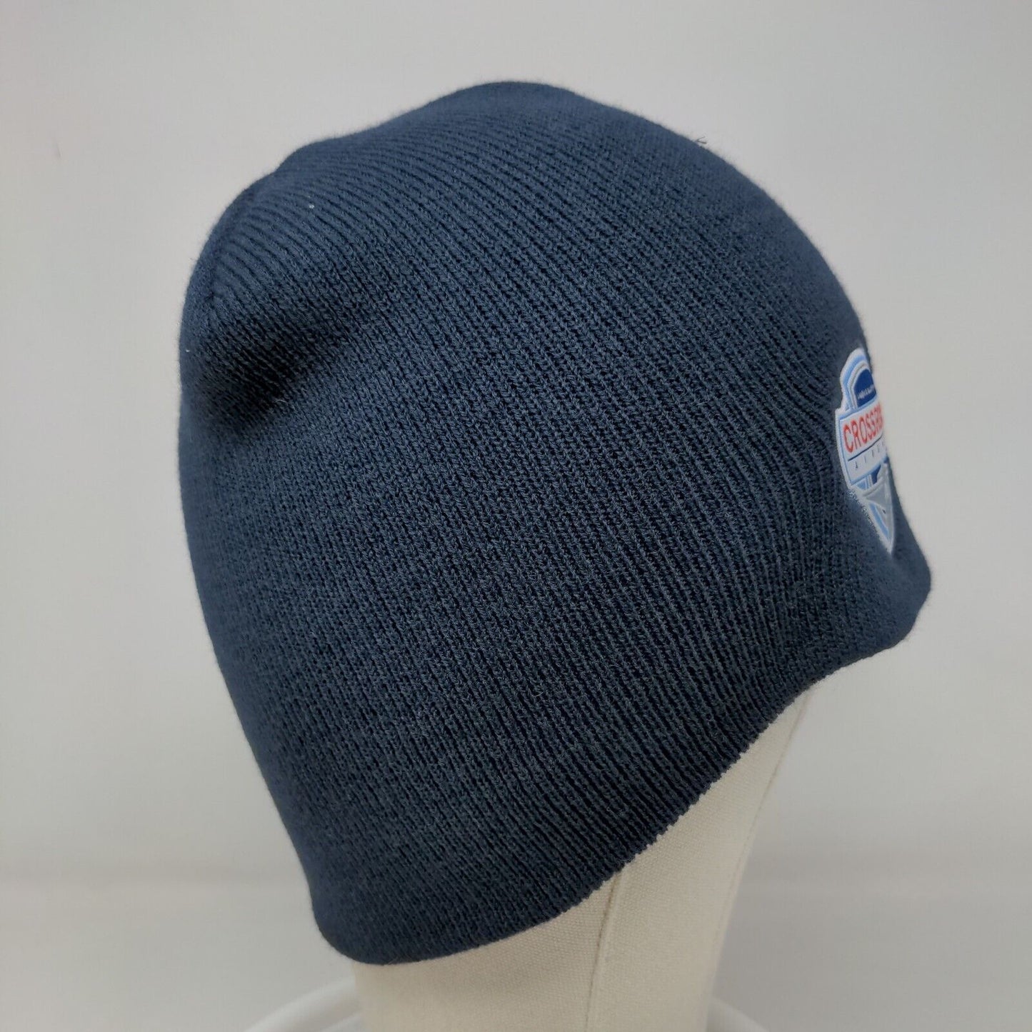 Indianapolis Crossroads Airshow Men's Knit Beanie Hat Blue 100% Acrylic Planes