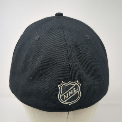Fanatics Boston Bruins NHL Cap Black 7 1/2 Fitted Embroidered Logo Flat Brim Hat