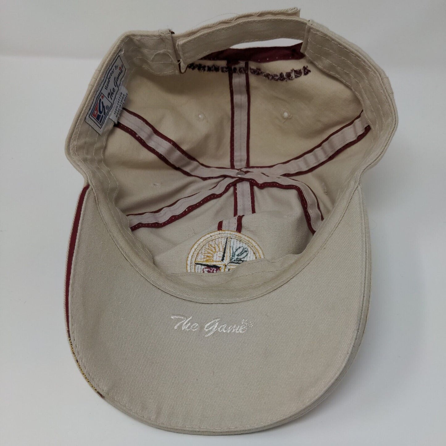 Tamarack Trailhead To Discovery Strapback Hat Tan OSFM The Game 6 Panel