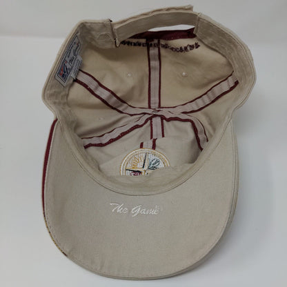 Tamarack Trailhead To Discovery Strapback Hat Tan OSFM The Game 6 Panel
