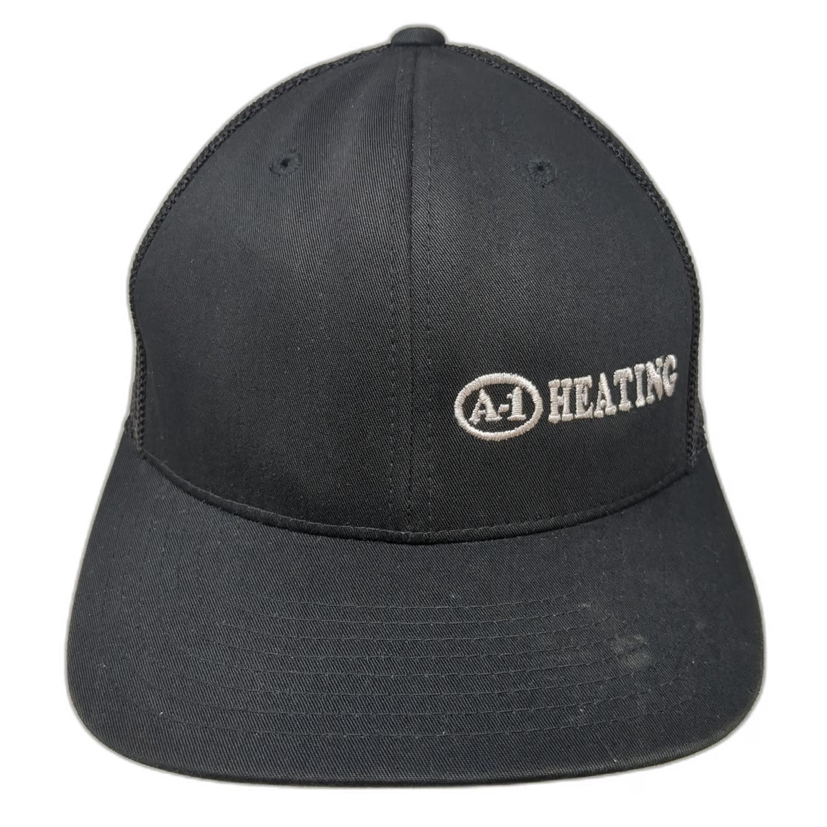 Port Authority Baseball Cap Black M A-1 Heating Mesh Back Flexfit Fitted Hat