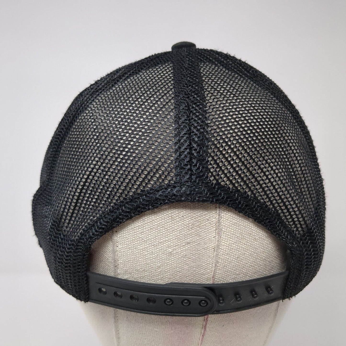 Yee Yee Snapback Mesh Back Trucker Hat Black One Size Solid Adjustable