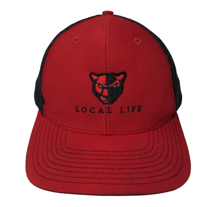 Local Life Snapback Mesh Back Trucker Hat Multi One Size Colorblock