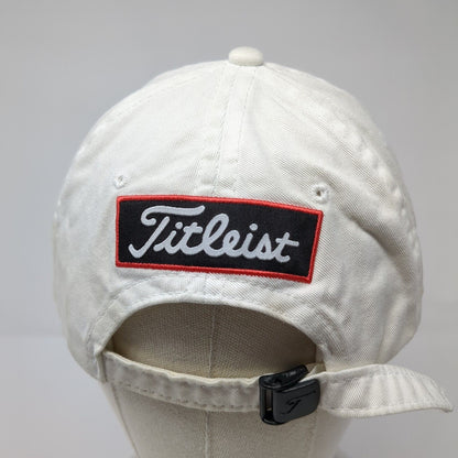 Titleist Slideback Hat White One Size Adjustable Embroidered FJ Pro V1