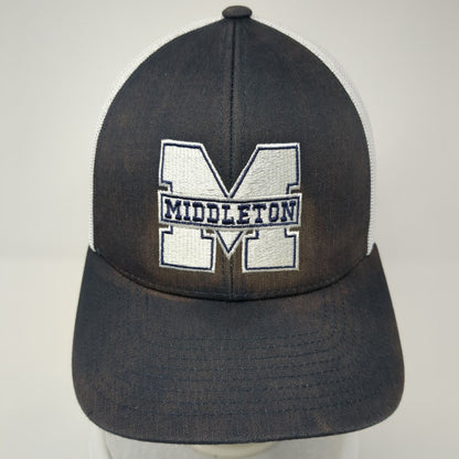 Middleton Snapback Trucker Hat Blue OS Adjustable Mesh Back Pacific Headwear