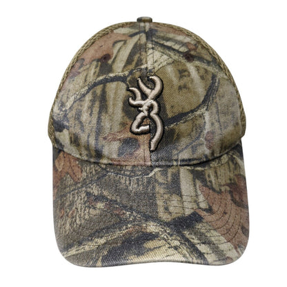 Browning Strapback Mesh Back Hat Camouflage OSFA Embroidered Hunting