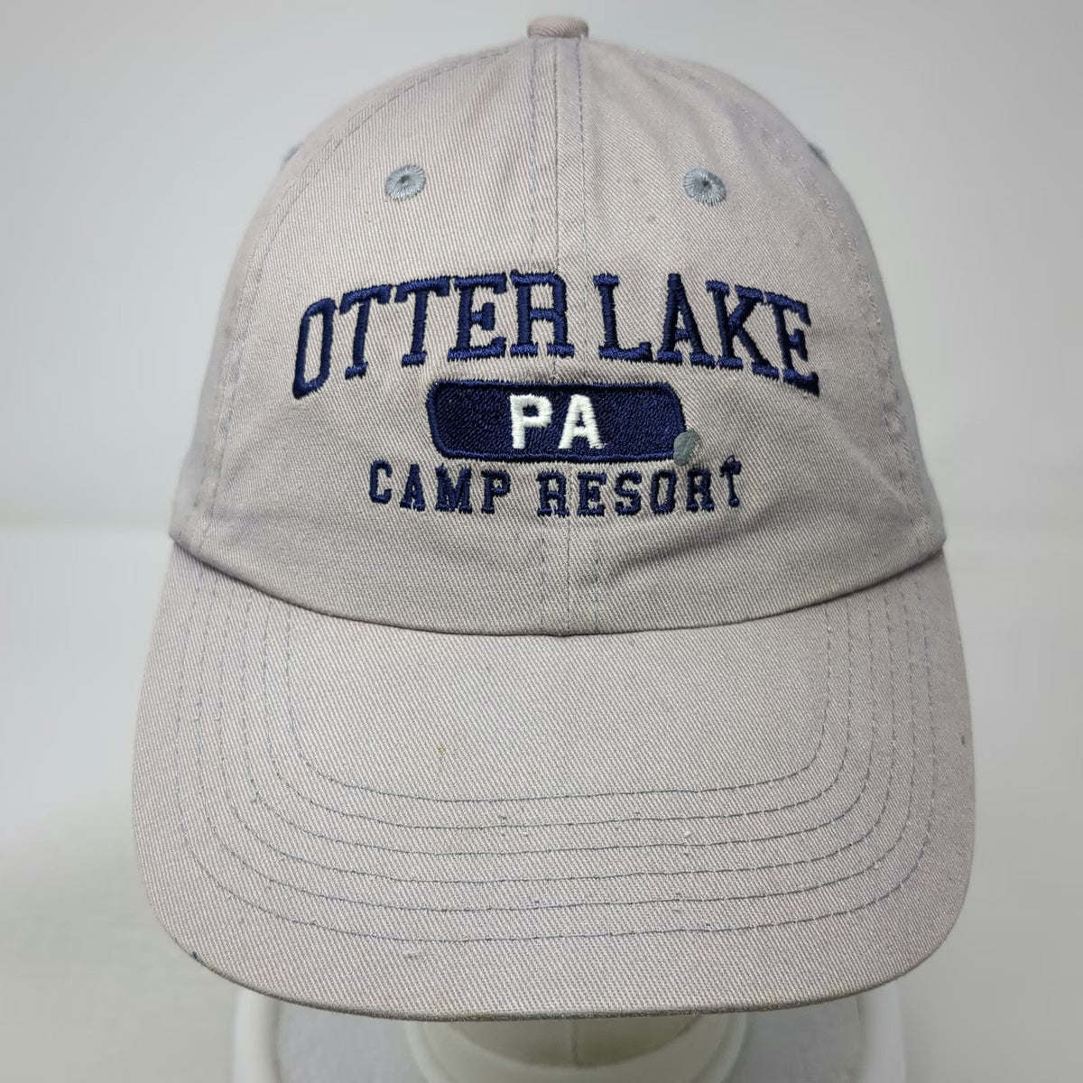 Otter Lake Camp Resort PA Baseball Cap Gray One Size Slideback Adjustable Hat