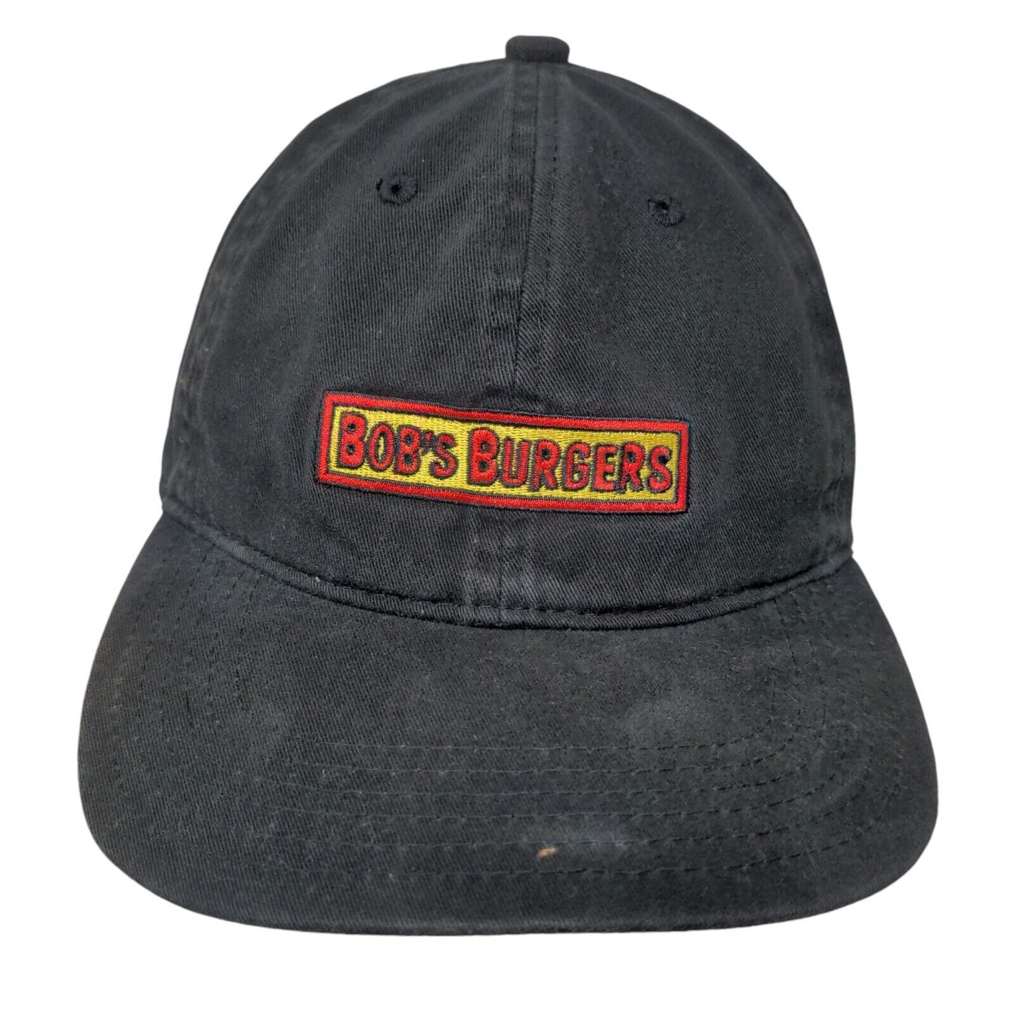 Bob's Burgers Slideback Hat Black One Size Embroidered Adjustable