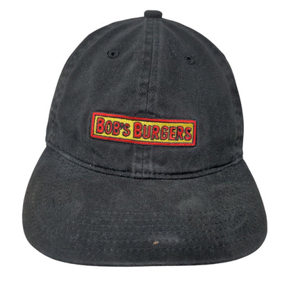 Bob's Burgers Slideback Hat Black One Size Embroidered Adjustable