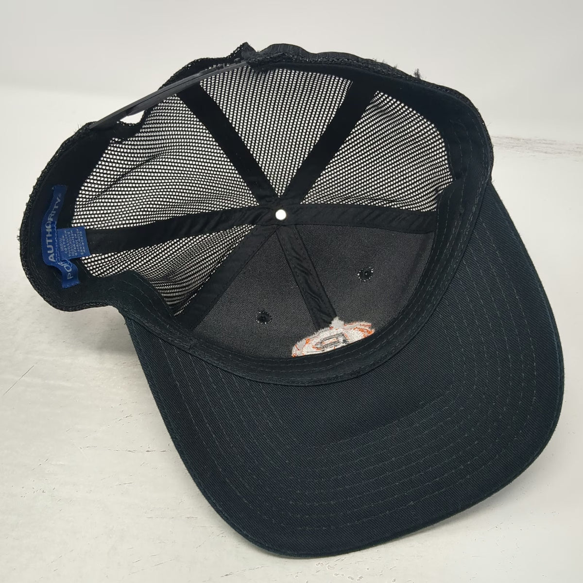 Port Authority Trucker Hat Black One Size SSPT Agents P Logo Snapback Mesh Hat