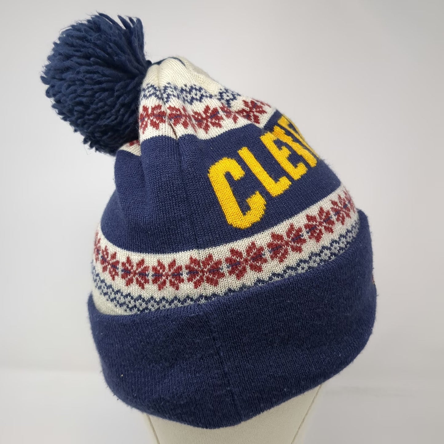Cleveland Cavaliers NBA adidas Beanie Blue Yellow Red White One Size Pom Hat