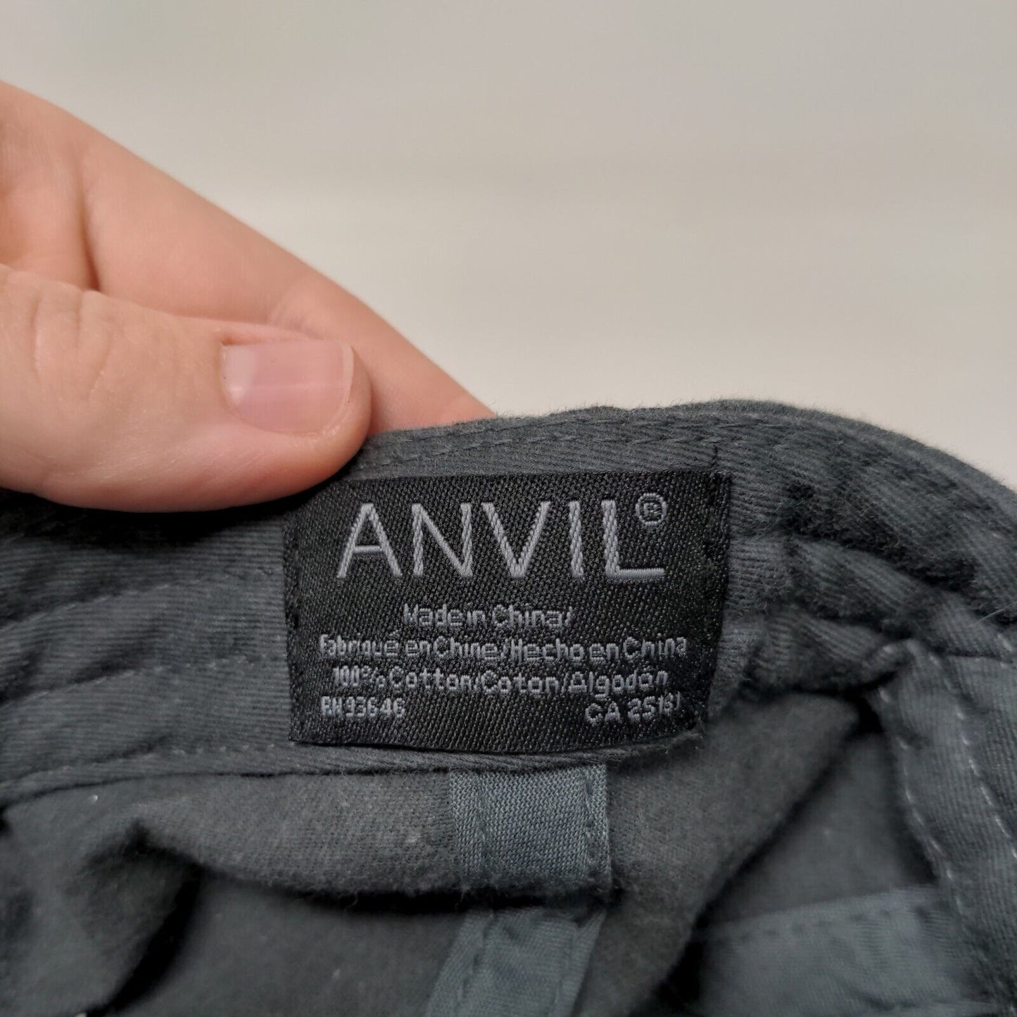 Wander Strapback Hat Gray One Size Adjustable Vented Holes 6 Panel Anvil Cotton