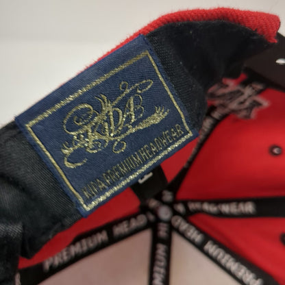 Kipa Snapback Hat Red Blue One Size New York Embroidered Flat Brim Two Tone