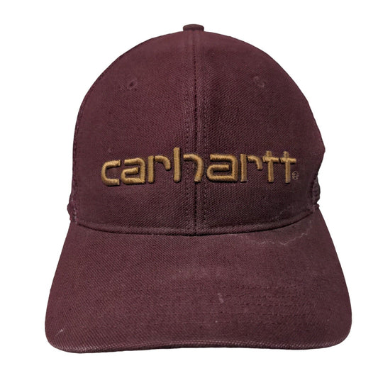 Carhartt Snapback Mesh Back Trucker Hat Red OSFA Embroidered 6 Panel