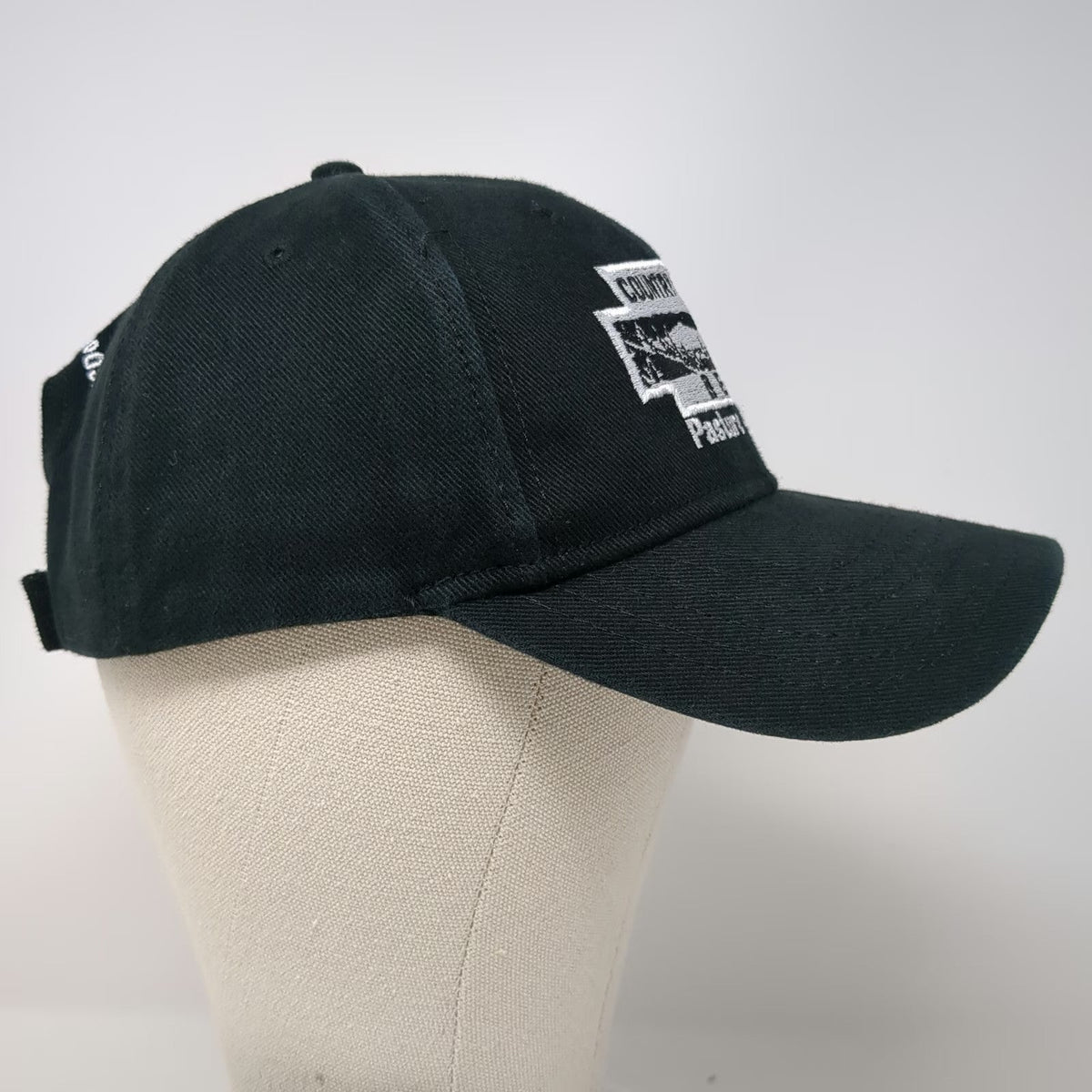Otto Baseball Cap Black OSFM Country Natural Beef Whole Foods Cotton Hat Logo