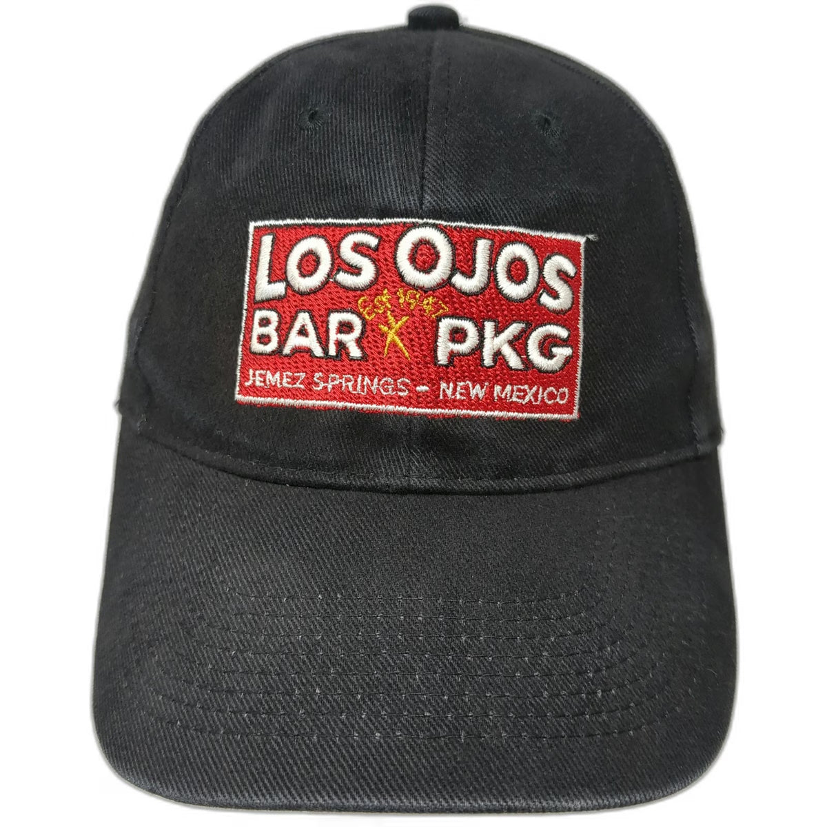 Otto Baseball Cap Black One Size Los Ojos Bar PKG Jemez Springs New Mexico Hat