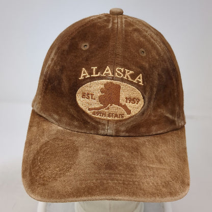 Arctic Circle Enterprises Baseball Cap Brown One Size Suede Leather Alaska Hat