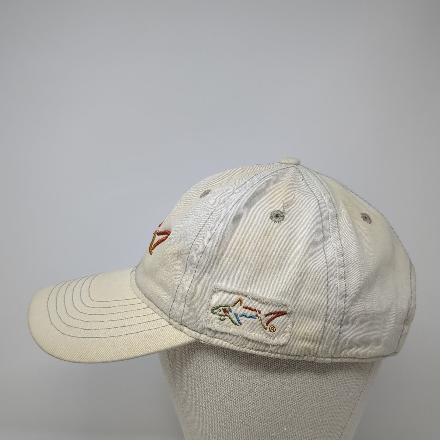 Greg Norman Strapback Baseball Cap Beige One Size Adjustable Embroidered