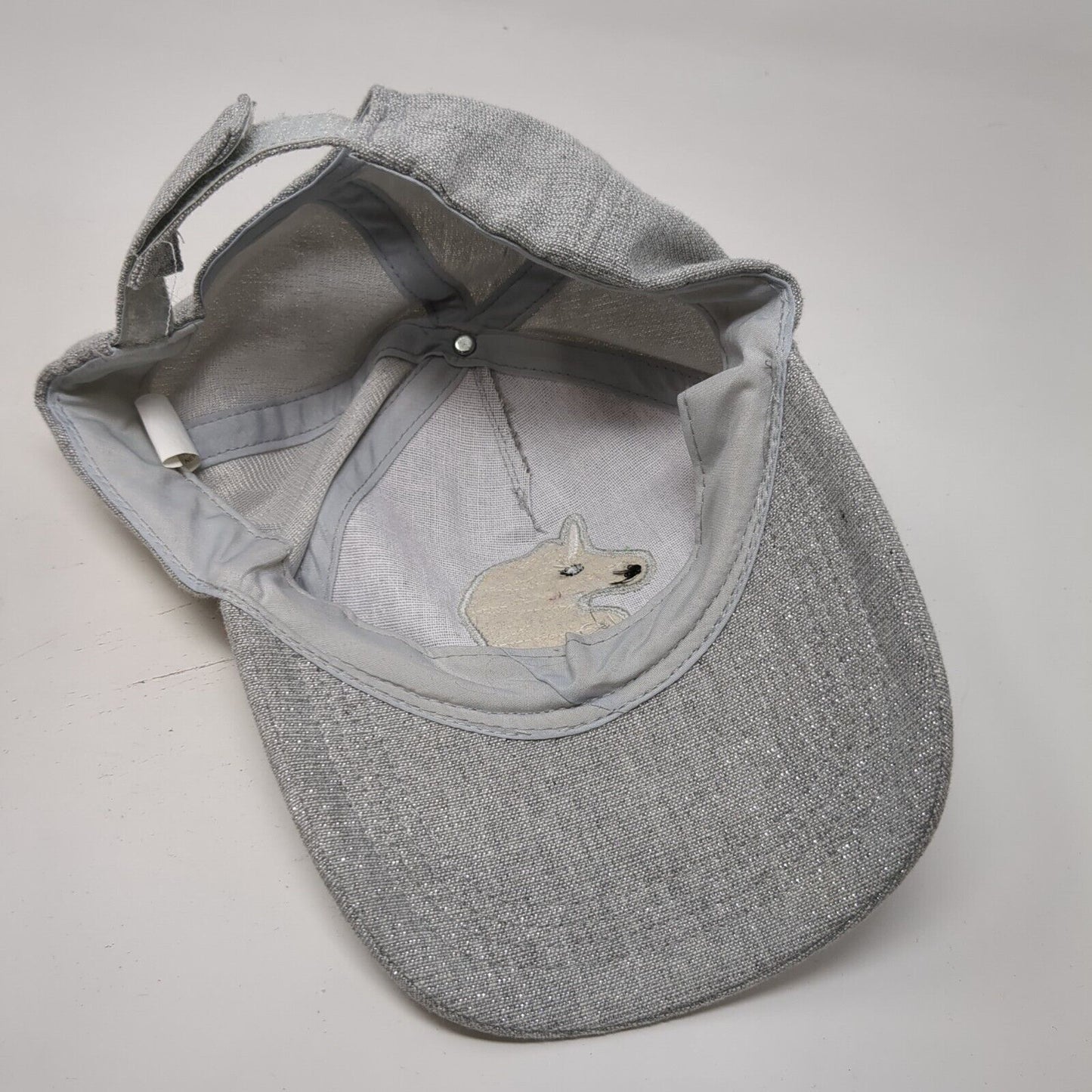 Unicorn Patch Strapback Hat Gray OSFA Adjustable Solid Outdoor