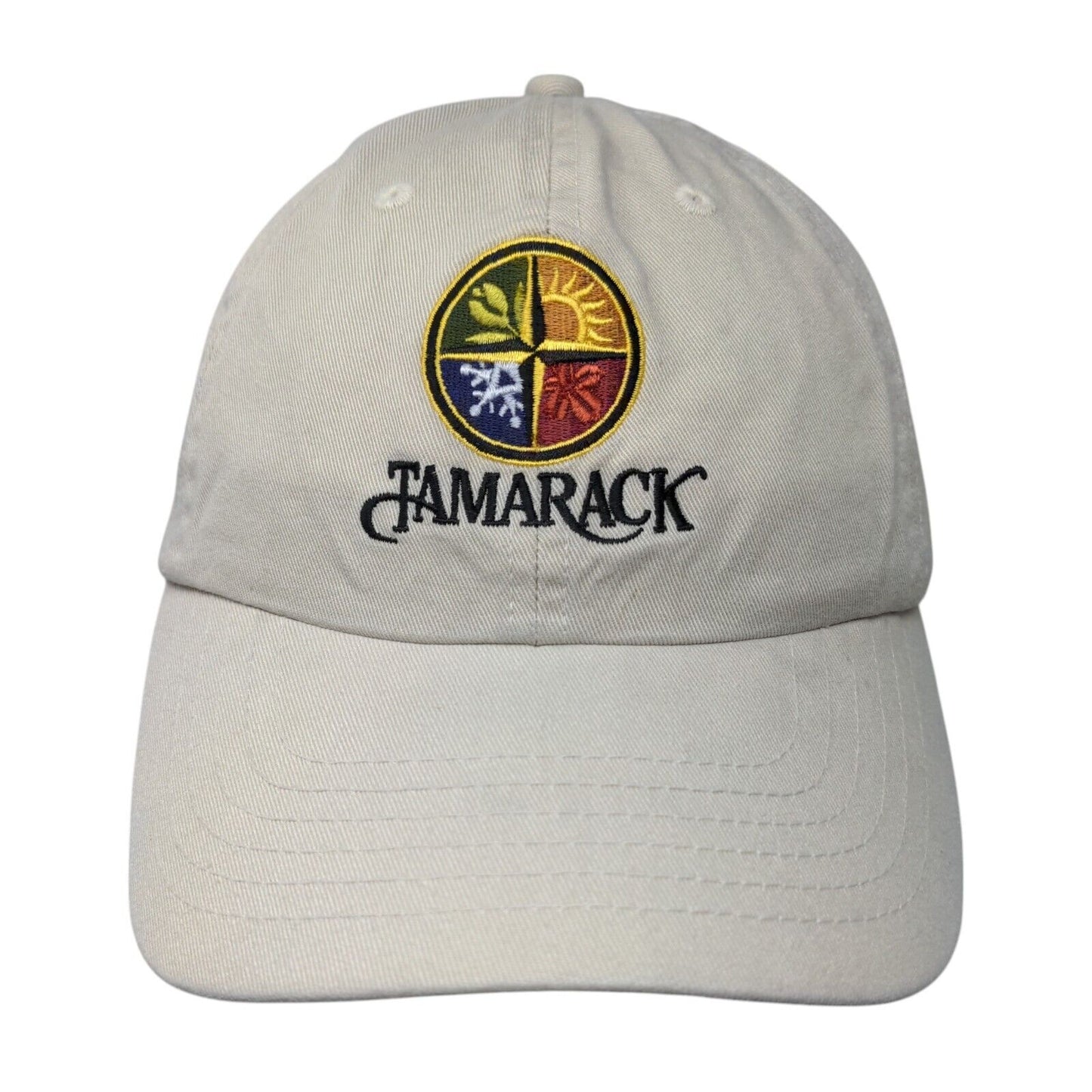 Tamarack Slideback Hat Tan OSFM Embroidered Trailhead To Discovery