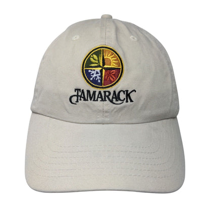 Tamarack Slideback Hat Tan OSFM Embroidered Trailhead To Discovery