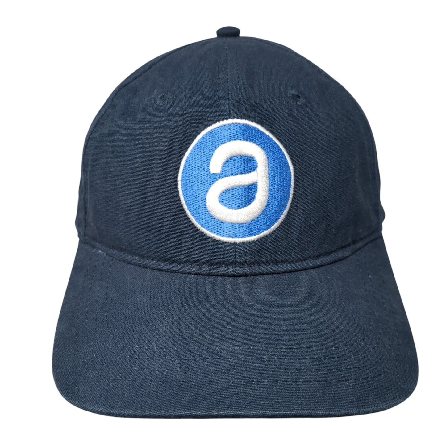AppFolio Slideback Hat Blue One Size Leather Strap Port Authority