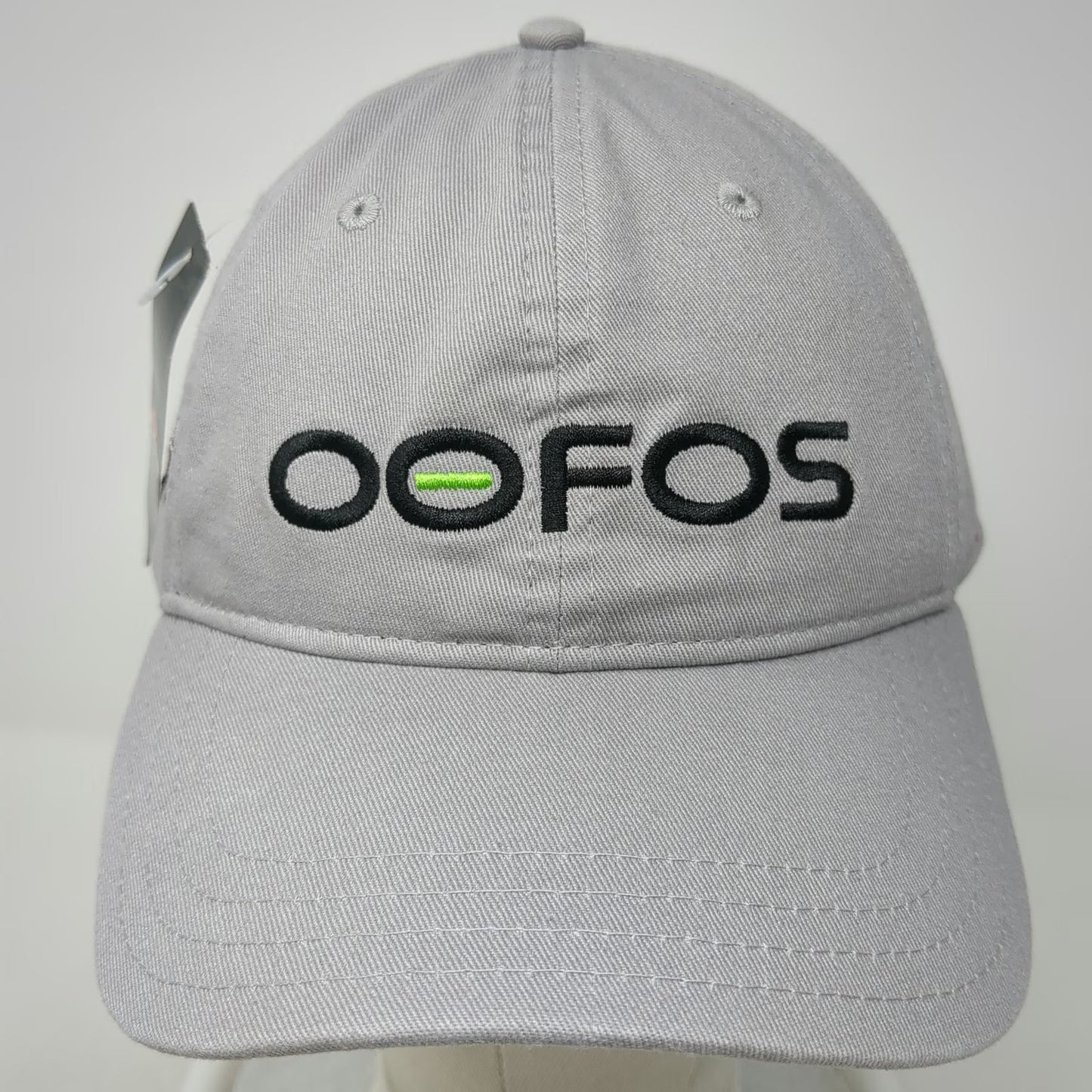Pukka Oofos Baseball Cap Gray One Size Slideback Cotton Hat Embroidered Logo