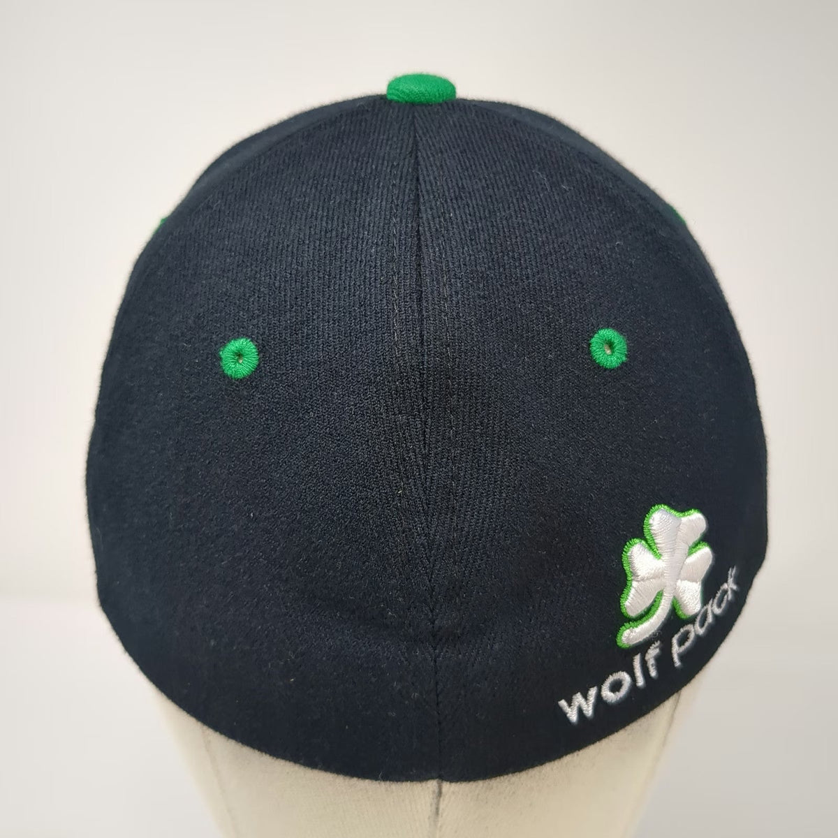 Zephyr Baseball Cap Black L Nevada Wolf Pack Shamrock Stretch Fit Fitted Hat