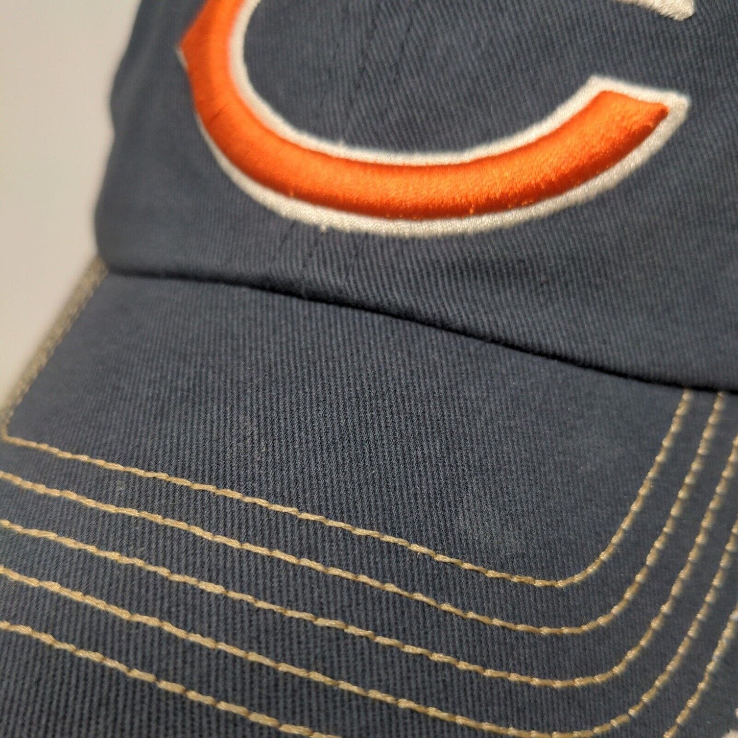 NFL Team Apparel Men's Slideback Hat Blue Time OS Embroidered Chicago Bears Logo