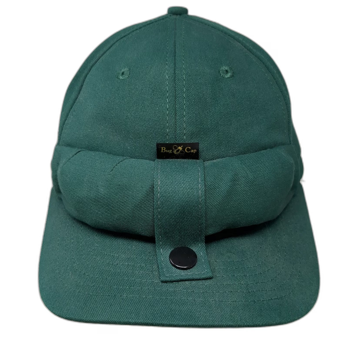 Bug Cap Snapback Hat Green One Size Padded Front Roll Made in Canada Adjustable