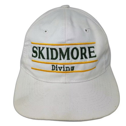 The Game Skidmore Thoroughbreds Diving Snapback Hat White Green OSFA Embroidered