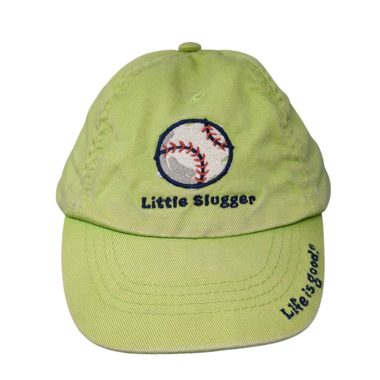 Little Slugger Stretch Fitted Hat Green 12-24 Months Life Is Good