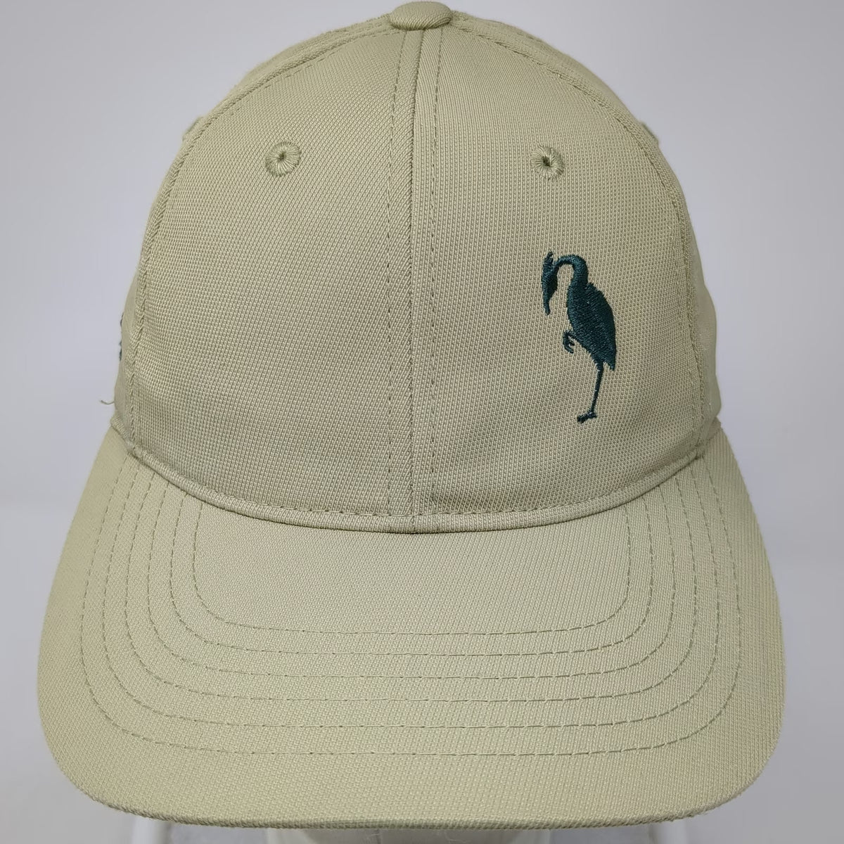 Port Authority Baseball Cap Green One Size Strapback Bird CCCC Turf Nylon Hat