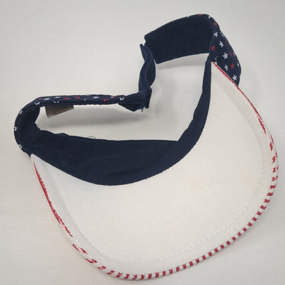 USA Stars & Stripes Sun Visor Hat Multicolor One Size Adjustable Patriotic
