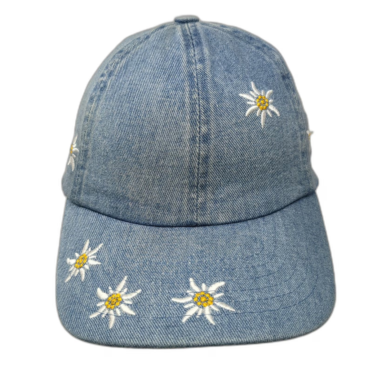 Cotter Baseball Cap Blue One Size Denim Edelweiss Floral Switzerland Hat Flower