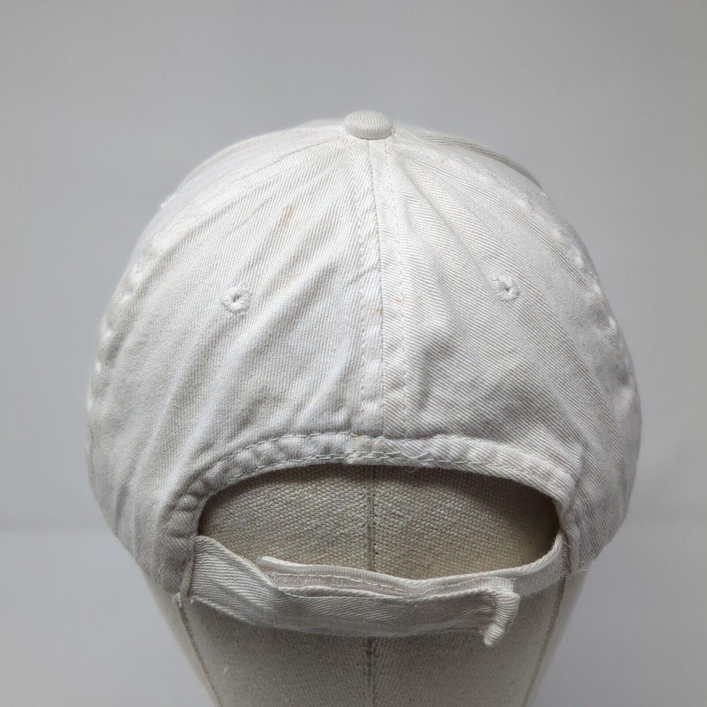 Alaska Denali Strapback Hat White One Size Adjustable Embroidered Cotton