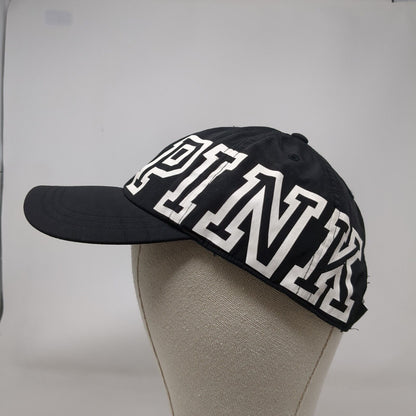 PINK Slideback Hat Black OSFA Adjustable 6 Panel Vented Holes Victoria's Secret