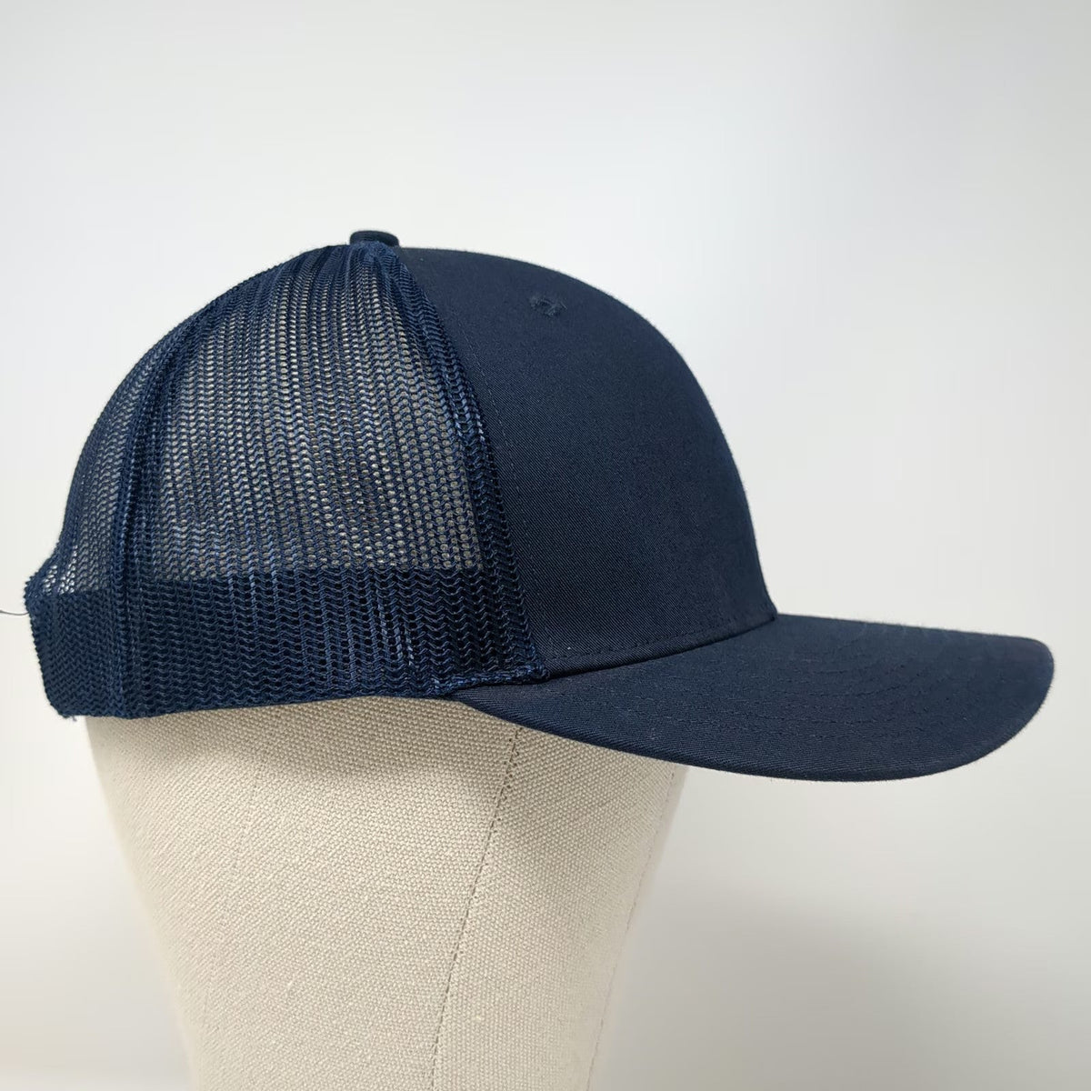 Richardson Trucker Hat Blue One Size BSG Logo Mesh Snapback 112 Structured