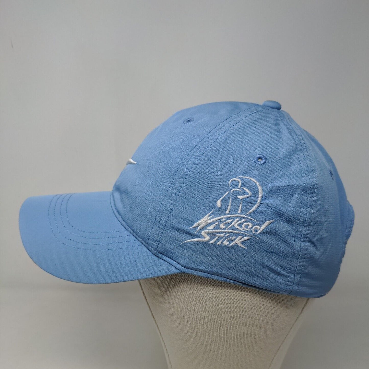 Nike Golf Mens Strapback Hat Blue Size OSFM Embroidered Swoosh Logo Wicked Stick