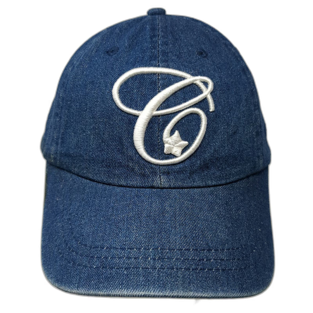 Starter Baseball Cap Blue One Size Denim C Logo Star Classic Slideback Hat Adj