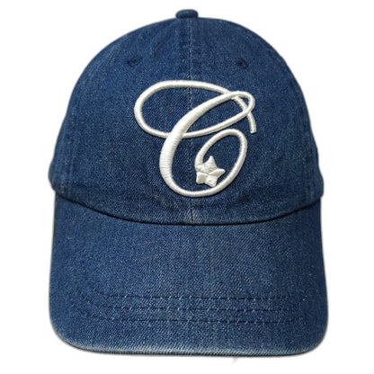 Starter Baseball Cap Blue One Size Denim C Logo Star Classic Slideback Hat Adj