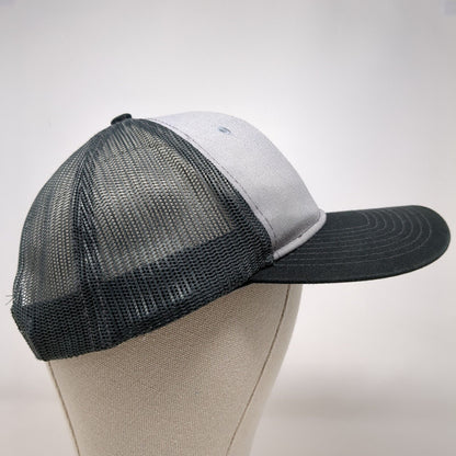 Port Authority Snapback Trucker Hat Gray One Size Adjustable Mesh Back Cotton