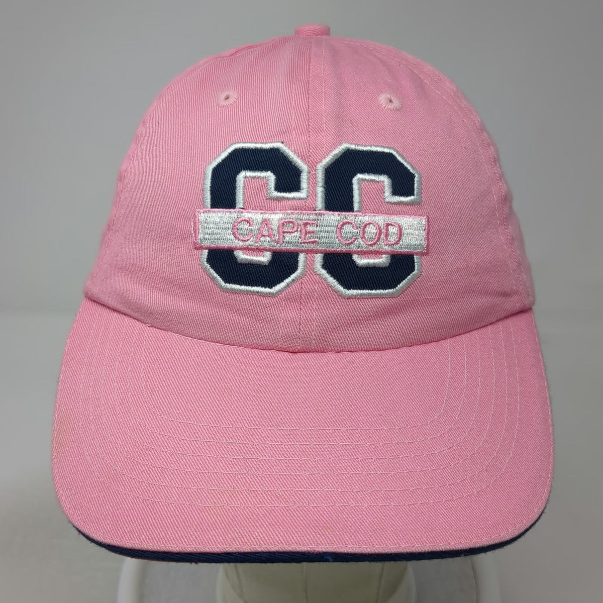 Bay State Apparel Baseball Cap Pink Blue One Size Cape Cod CC Embroidered Hat