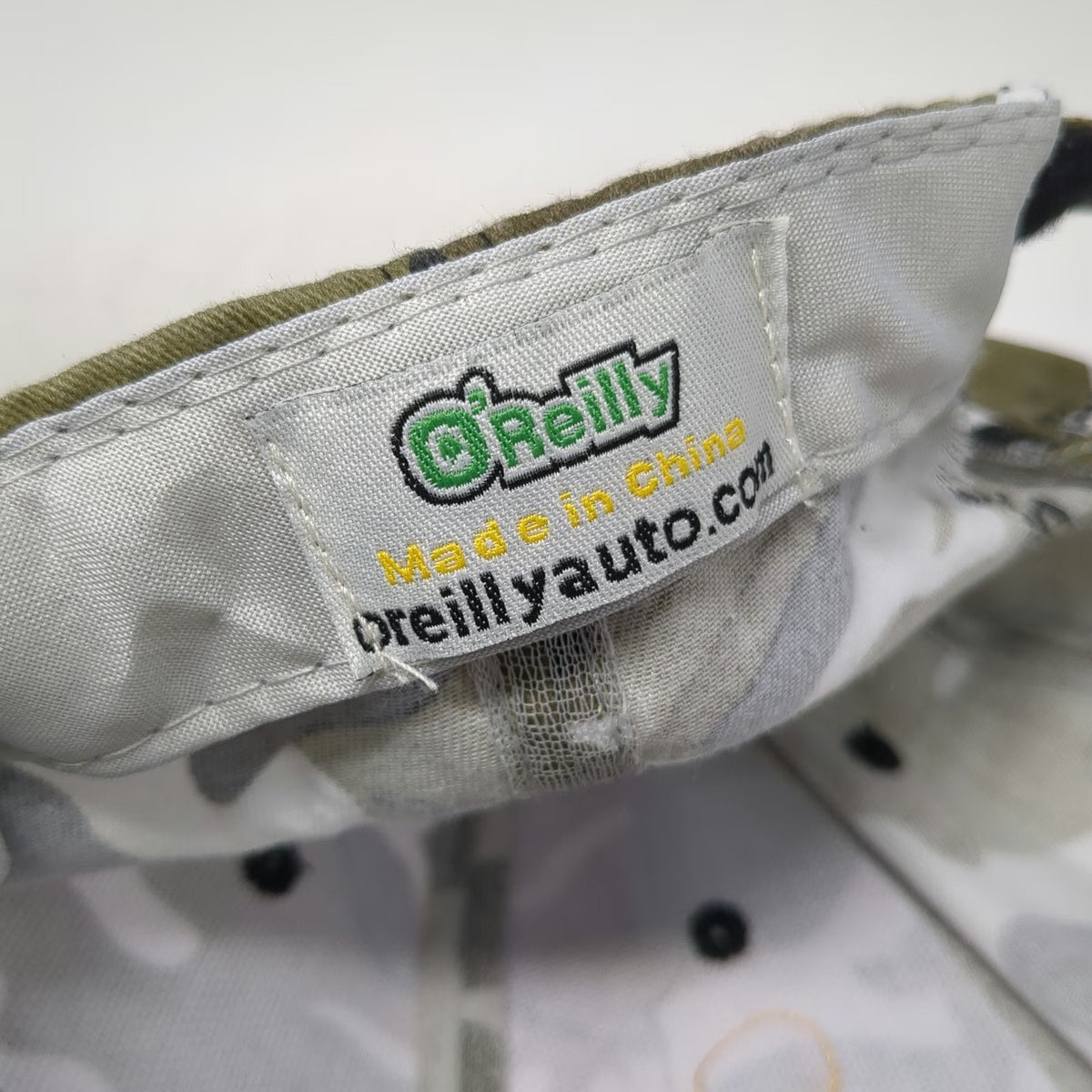 O'Reilly Auto Parts Baseball Cap Green Camo One Size Strapback Hat Corporate