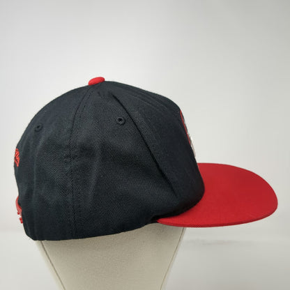 Mitchell & Ness Philadelphia 76ers NBA Snapback Hat Black Red One Size Flat Brim