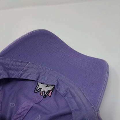 Cat Slideback Hat Purple OSFA Adjustable Embroidered Solid 6 Panel