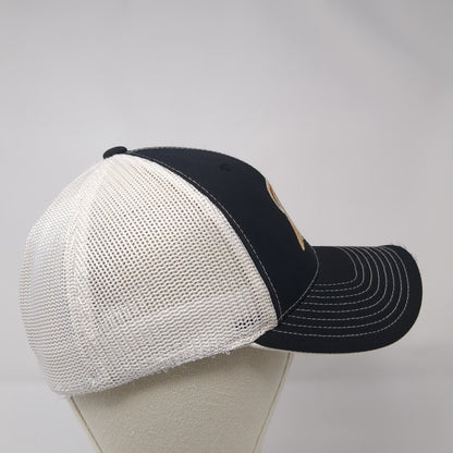 Pacific Headwear Fitted Mesh Back Trucker Hat Black 6 7/8-7 3/8 Colorblock