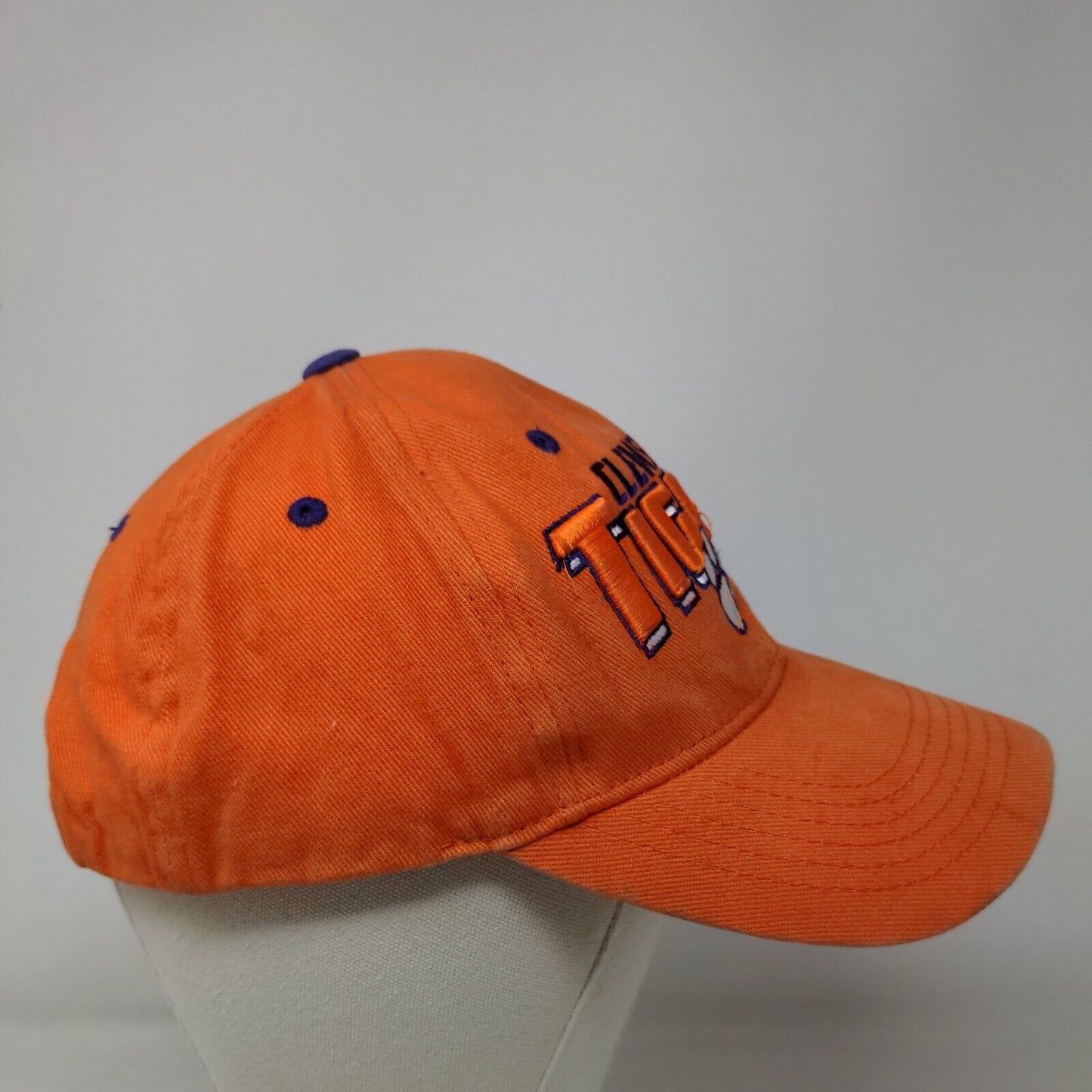 Russell Athletic Men's Strapback Hat Orange Embroidered Clemson Tigers Logo